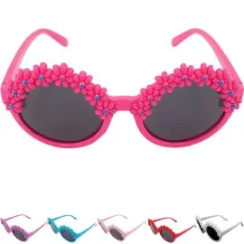 Kid Sunglasses Mix Colors Flowers Frame