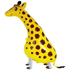 giraffe walking air foil balloons