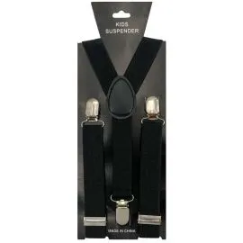 Glitter Black Children Wholesale Suspenders