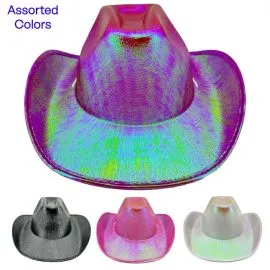 Wholesale Glitter Cowboy Hats in Bulk - Purple, Pink, White and Black colors