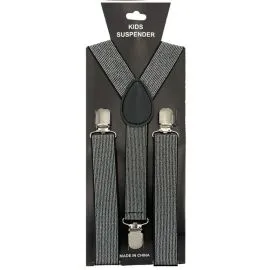 Glitter Silver Children Suspenders In Bulk