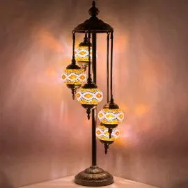 Golden Diamonds Turkish Floor Lamps with 5 Globes from Turkish Lamp wholesaler