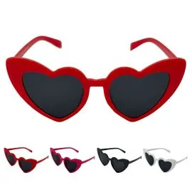 Heart Shaped Polarized Party Sunglasses for Men and Women - Assorted - UV 400