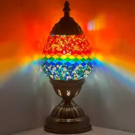 Wholesale Hot and Cold Wave Handmade Egg Shaped Mosaic Glass Lamp