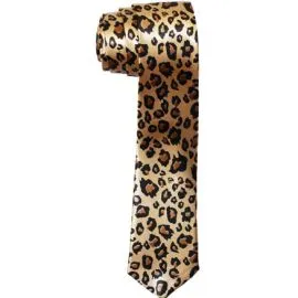 Panther Patterned Slim Tie