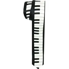 Piano Patterned Slim Tie