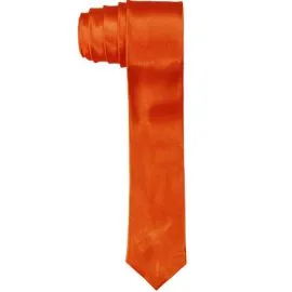 Plain Orange Slim Tie