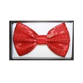 Sequin Red Adult Bowtie