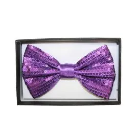 Sequin Purple Adult Bowtie