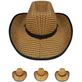 Woven Straw Men Cowboy Hat in Wholesale