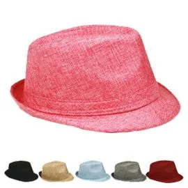 Mix color adult casual trilby fedora hat set at wholesale prices