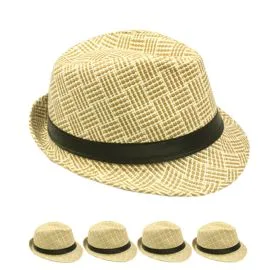 Vintage Jazz Style Brown Trilby Fedora Hat