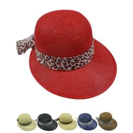 Red Color Wide Brim Visor Sun hats in Wholesale