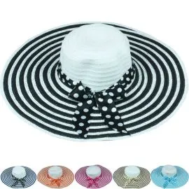 Spiral Bow Ribbon Summer Hats in Wholesale