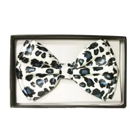 White Leopard Bowtie