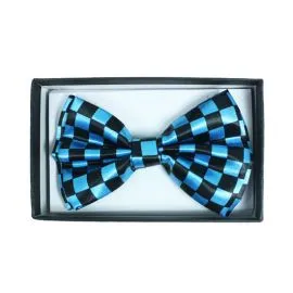 Checkered Blue Bowtie