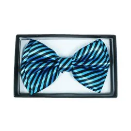 Blue Striped Bowtie