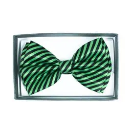 Green Striped Bowtie