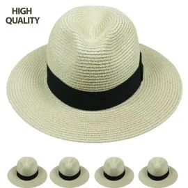 Men High Quality Fedora Hat in Wholesale