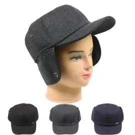 Men's Winter Baseball Cap with Ear Flaps