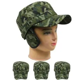 Gorra de béisbol de invierno de camuflaje para hombre con orejeras