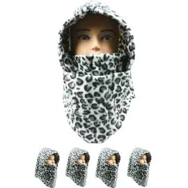 Mascarilla pasamontañas con estampado de leopardo de nieve