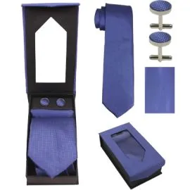 Conjunto de corbata azul marino