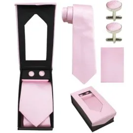 Conjunto de corbata rosa