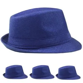 Trending blue color adult beach party trending trilby fedora hat wholesale prices