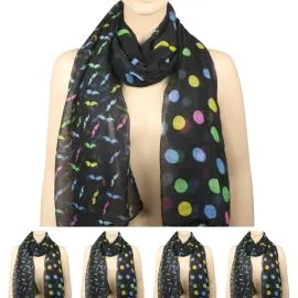 colorful ball printed scarf