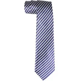 Blue and White Lines Dress Tie