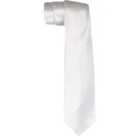 Plain White Wide Tie