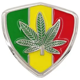 Bling Belt Buckles Wholesale - Jamaica Flag Marijuana Leaf Belt Buckle