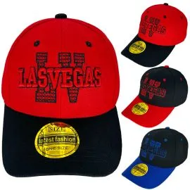 LAS VEGAS Embroidered Baseball Caps in bulk