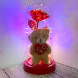 Wholesale Valentine Gifts - Plush Bear and Red Rose