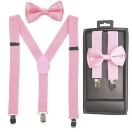 pink suspenders and bow ties wholesale