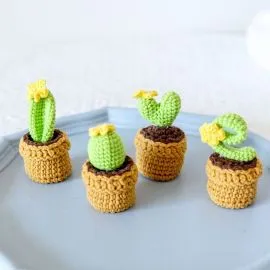 Crochet Cactus in Crochet Flower Pot - LOVE Design