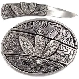 Wholesale Belt Buckles in Bulk - Marijuana Knife Belt Buckle