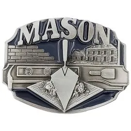 Mason Belt Buckle with Trowel