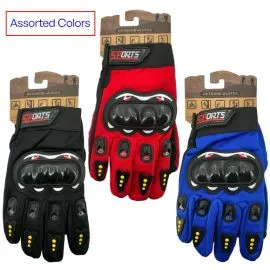 Wholesale Motorcycle Gloves in bulk - Outdoor Gloves in red, blue and black