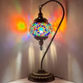 Wholesale Colorful Swan Neck Handmade Mosaic Night Lamp