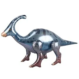 Gray Parasaurolophus Dinosaur Design Standing Foil Balloon