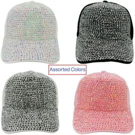 Rhinestone party caps with mixed colors