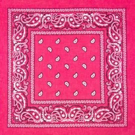 Wholesale Pink Paisley Paisley Print Polyester Bandanas