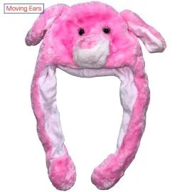 Pink Bear Hat with Moving Ears