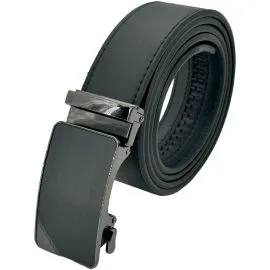 Bulk ratchet belts - black color with elegant buckle slider no hole belts