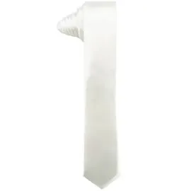 Bulk Skinny Ties - Plain Silky White