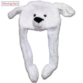 Polar Bear Hat with Moving Ears