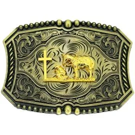 Praying Cowboy Western Belt Buckle