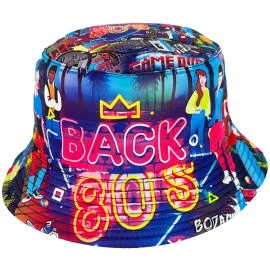 Back to 80s printed Bucket Hats wholesale options at buy4store